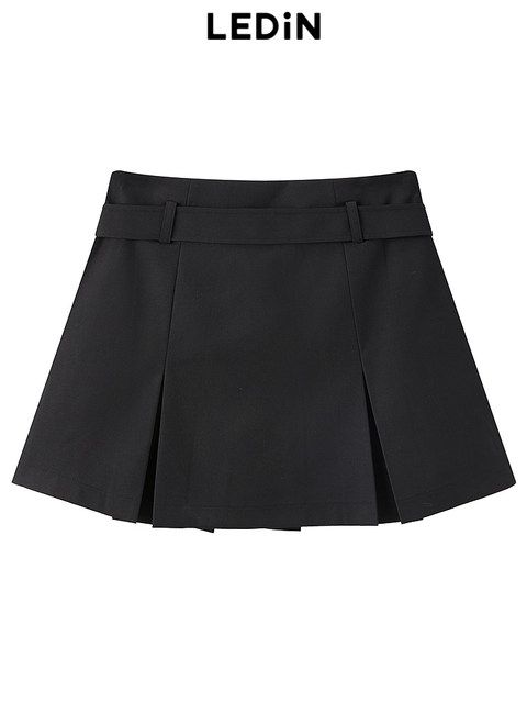 Lemeng Versatile Pleated Skirt Spring New Skirt Women's C2Gee1209