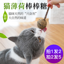 Catnip Ball Lollipop Tooth Grits Tooth Grinding Cat Snacks Kitten Bite Peel Toys Cat Supplies