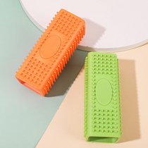 Silicone pet bath brush Cat massage artifact dog suction hair hair removal brush cat cleaning products