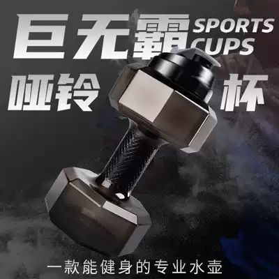 ROCKSAFE Large capacity 2 5L sports water cup Space cup Outdoor portable American creative fitness dumbbell kettle