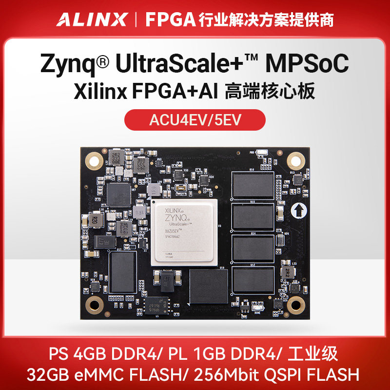 FPGA核心板ALINX Xilinx Zynq UltraScale+ MPSOC ZU5EV ZU4EV AI