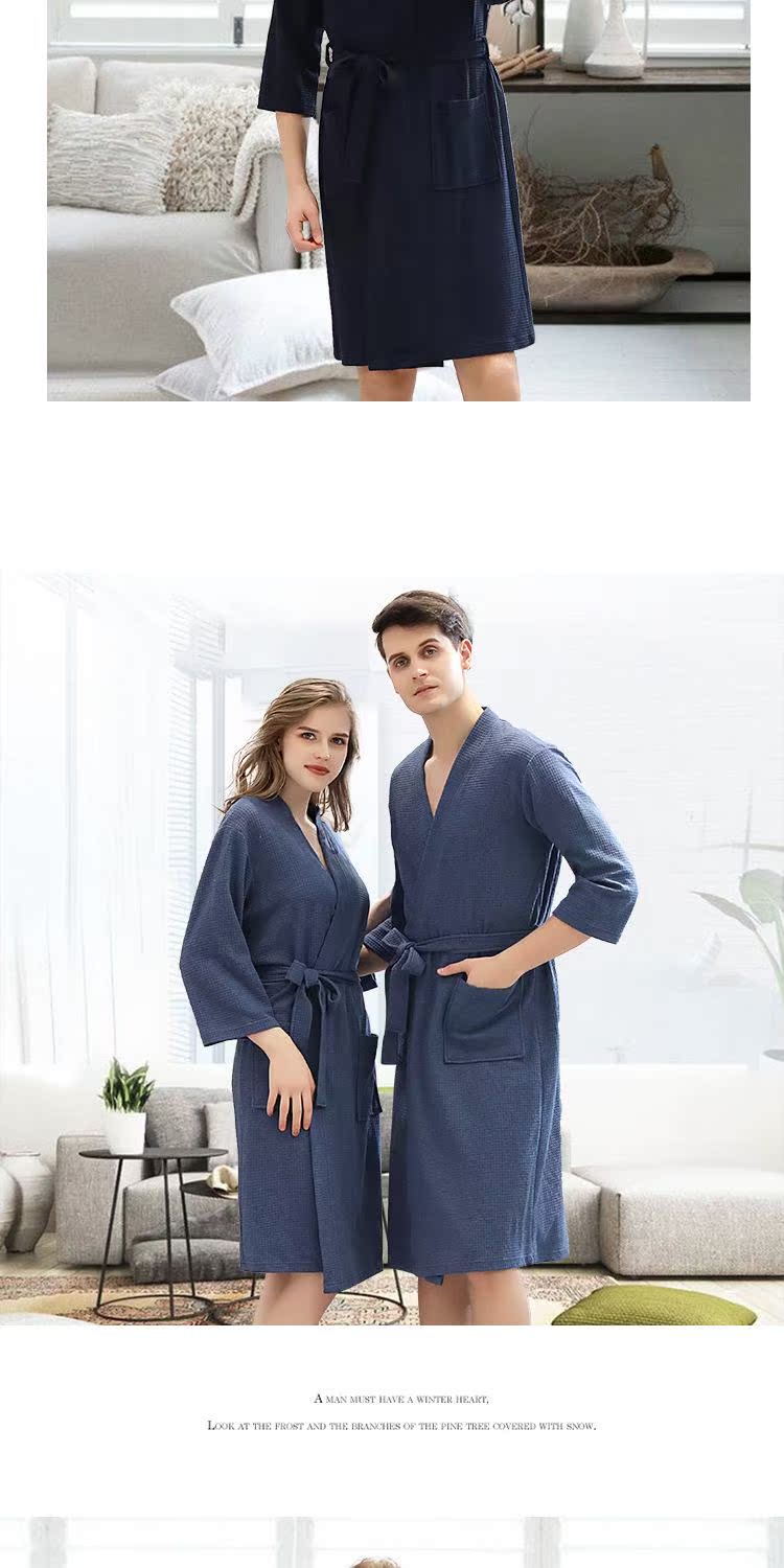 2019 mùa xuân và mùa hè mỏng yukata nữ waff áo choàng tắm vài bộ đồ ngủ XL thoải mái phục vụ nhà ngủ - Pyjama đồ bộ