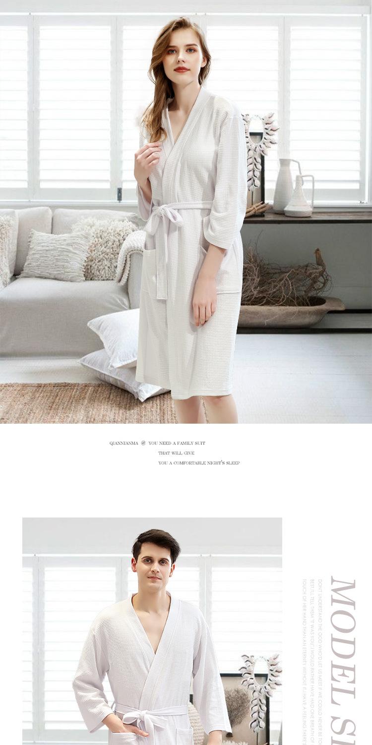 2019 mùa xuân và mùa hè mỏng yukata nữ waff áo choàng tắm vài bộ đồ ngủ XL thoải mái phục vụ nhà ngủ - Pyjama đồ bộ