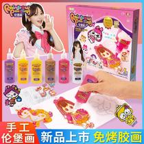 Renburg painting children bake-free rubber painting hand-made pigments made artificial artificial toys for children and girls