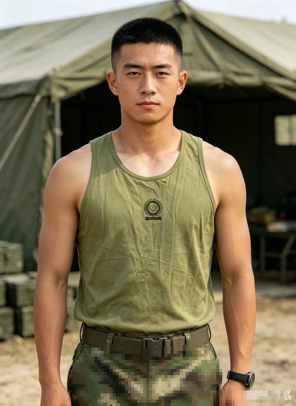 New Military-Issued Vest (A37-2) Made of Pure Cotton, Army Green Tank Top Vest