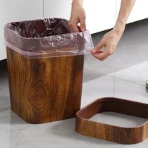Garbage Trash Can Waste Container Bin Wood Wooden