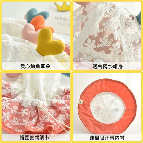 Детская летняя тонкая осенняя шапка на солнечной энергии, милая солнцезащитная шляпа для девочек для принцессы