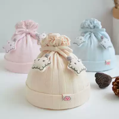 Golden Crown baby newborn hat newborn baby 0-3 months 1 Spring and Autumn Winter cotton tire cap cap cap