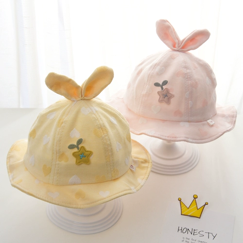 Детская осенняя тонкая летняя милая шапка для новорожденных для раннего возраста для девочек на солнечной энергии