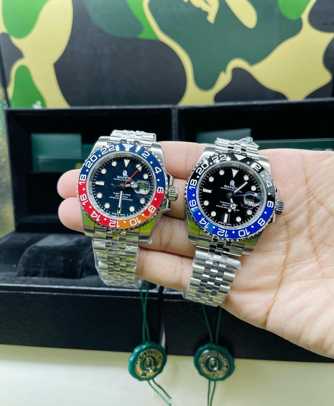Bapex Type 2 Gmt Two-Tone Coke Ring Dial Ape Power Pointer Watch, Limited Edition for Hong Kong and Taipei Bapex Type 2 Gmt Two-Tone Coke Ring Dial Ape Power Pointer Watch, Limited Edition for Hong Kong and Taipei