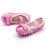 Мягкие туфли с бантиком, детские балетки, танцующая обувь, мягкая подошва