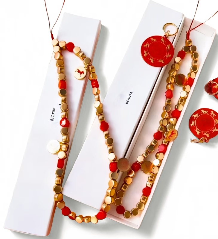 In Stock 2026 New Year Phone Chain Year of the Horse Pendant Beauty Counter Gift Bag Charm Festive