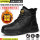 High-top labor protection shoes for men in winter, plus velvet, lightweight cowhide, anti-smash and anti-puncture steel toe old protection shoes with steel plates for men