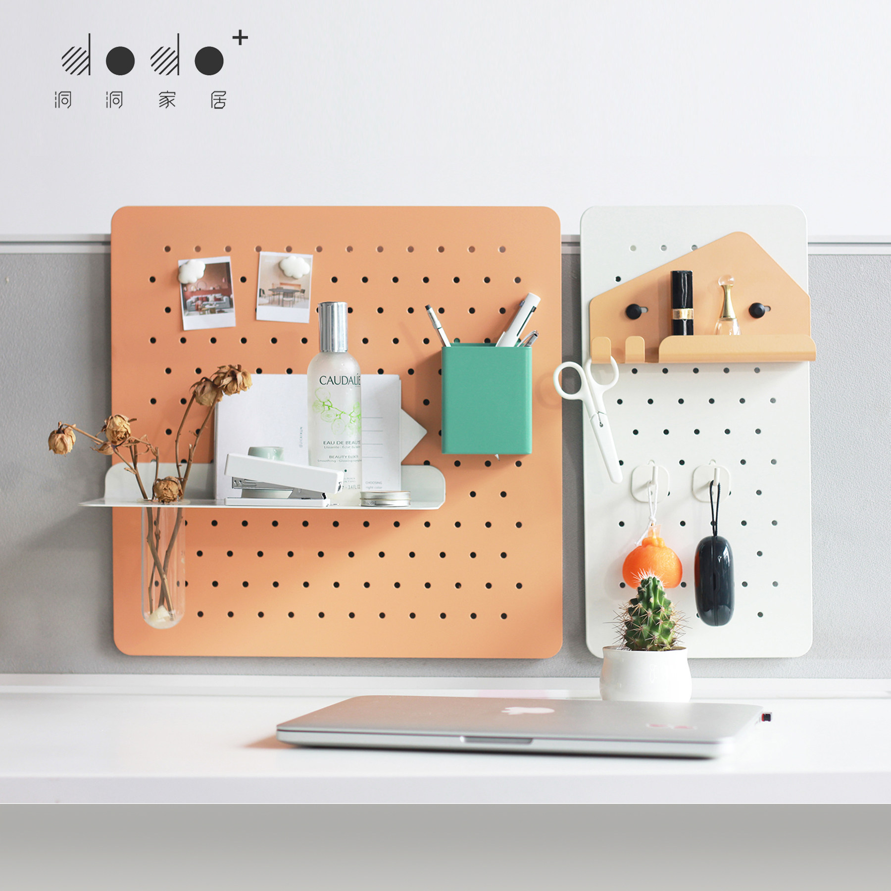 Hole board desk partition screen shelf storage layer shelf nail-free lattice room decoration desktop no installation