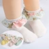 Cô gái vớ mùa thu cotton mới vớ trẻ em Hàn Quốc vớ lỏng bằng gỗ tai ren công chúa mùa xuân - Vớ Vớ