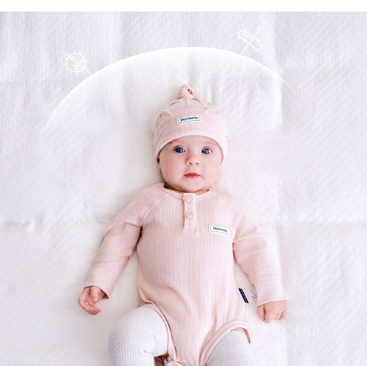 Domiamia Bamboo Soft Baby Wool Romper Newborn Clothes Baby Home Autumn Winter Belly-Protecting Jumpsuit — 30