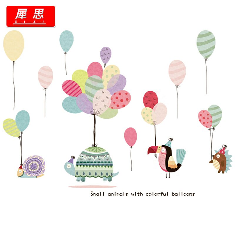 Room decoration painting Creative room door sticker Hall young cartoon Children's nursery Baby Yike jewelry Wall sticker Cute lying high sticker