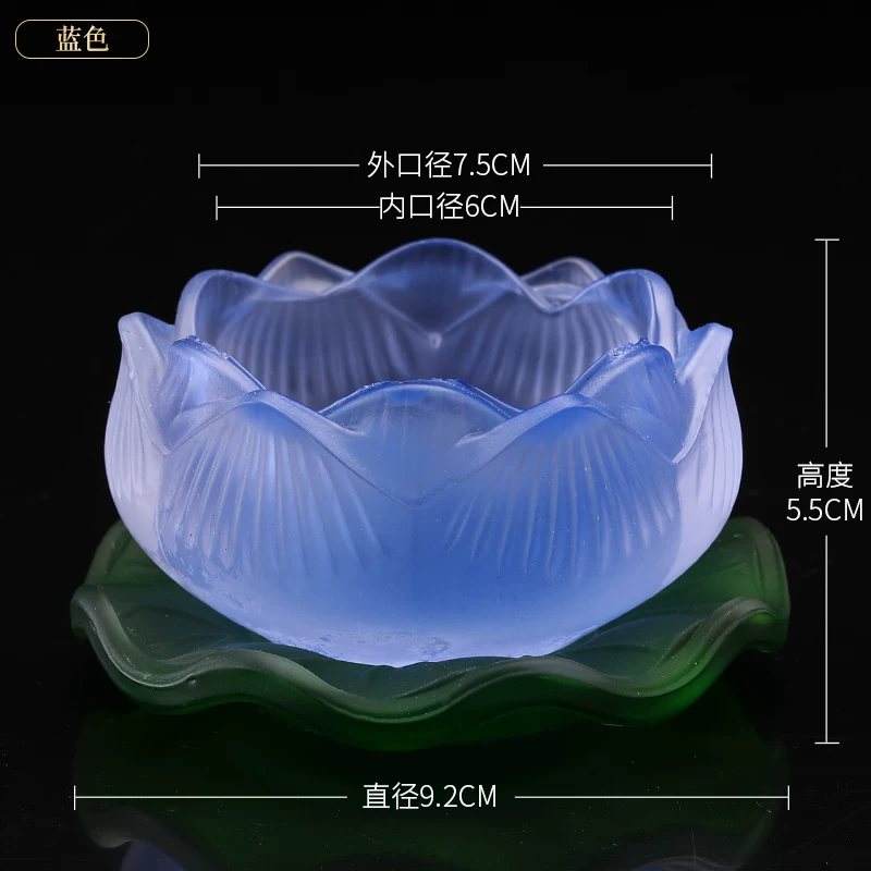 Кристальная стеклянная candlestick ветрозащита для семьи imitation glazed прозрачная свеча стол для Будды поставить свечу лотос аромат свечи подиум