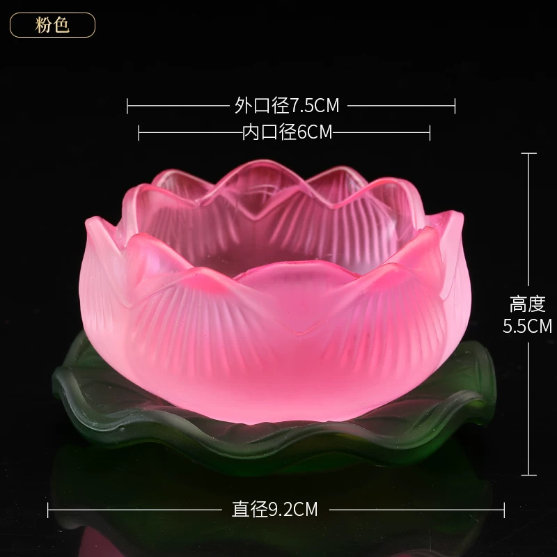 Кристальная стеклянная candlestick ветрозащита для семьи imitation glazed прозрачная свеча стол для Будды поставить свечу лотос аромат свечи подиум