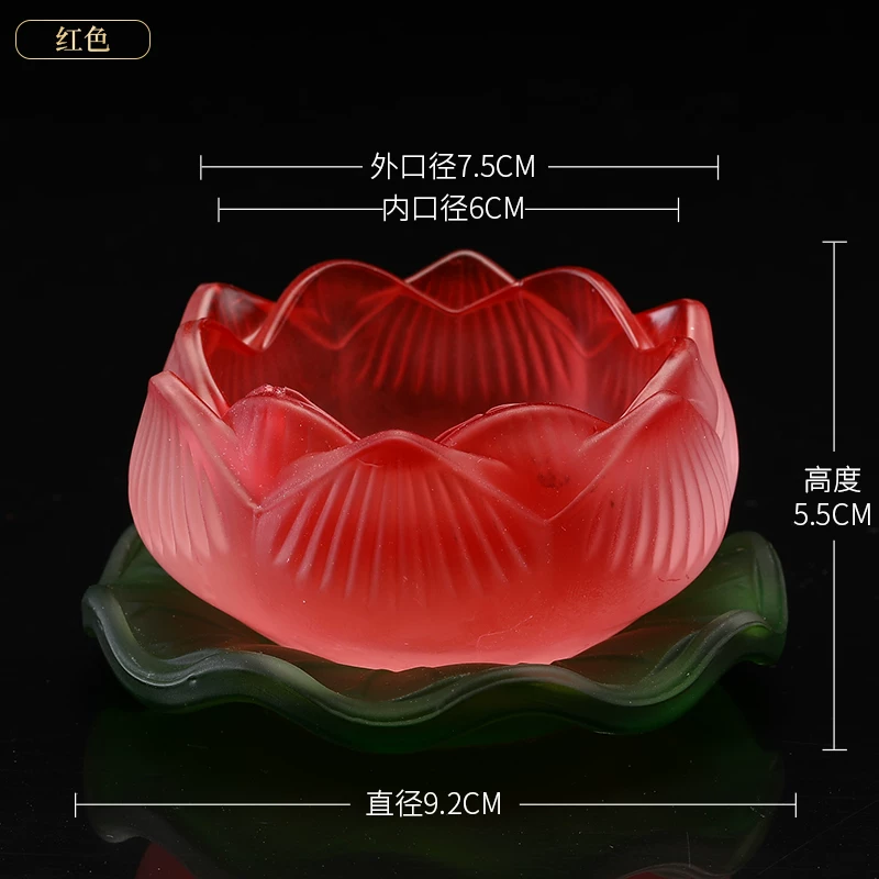 Кристальная стеклянная candlestick ветрозащита для семьи imitation glazed прозрачная свеча стол для Будды поставить свечу лотос аромат свечи подиум