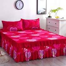 Korean version of bed skirt single sheet bed cover Simmons non-slip protective cover bilateral bedding fully surrounded by marriage
