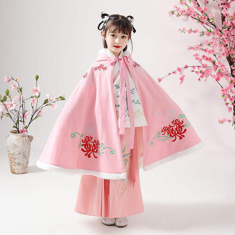冬季加厚中国风儿童汉服秋冬旗袍襦 图4