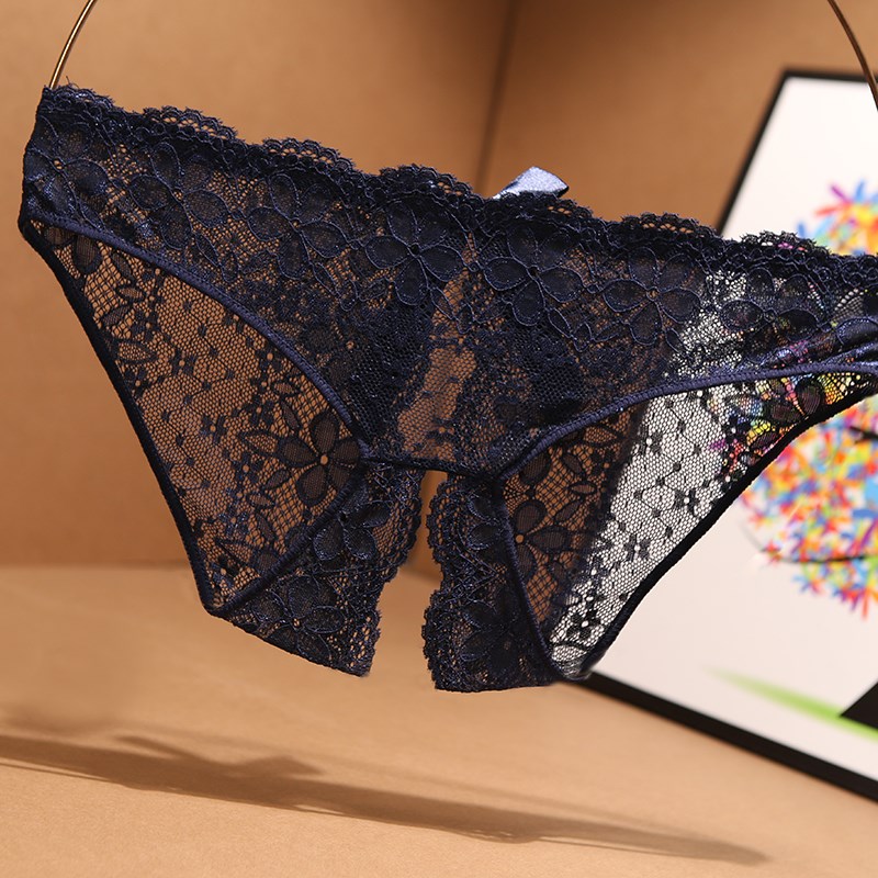 Open Crotch Little Briefs Lady Briefs Sexy Lace Can Insert Suit-Free Fork Pants Women Feel Good Looking Good 