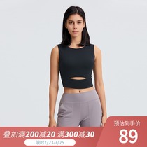 lulu original yoga suit womens tight sports short sleeve quick-drying T-shirt with chest pad Running vest fitness top