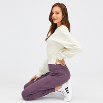 lulu fall new loose short style fitness suit woman long sleeve yoga blouse outdoor casual running sportswear