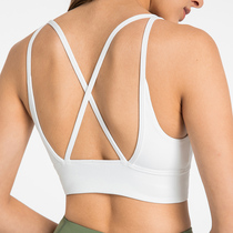 lulu sports underwear female spring thin deposit anti-shock gathering yoga vest running fitness beauty back anti-sagging bra