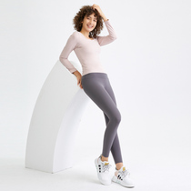 lulu original plant fall sports fitness yoga suit woman with chest cushion running blouse net red yoga fitness suit woman