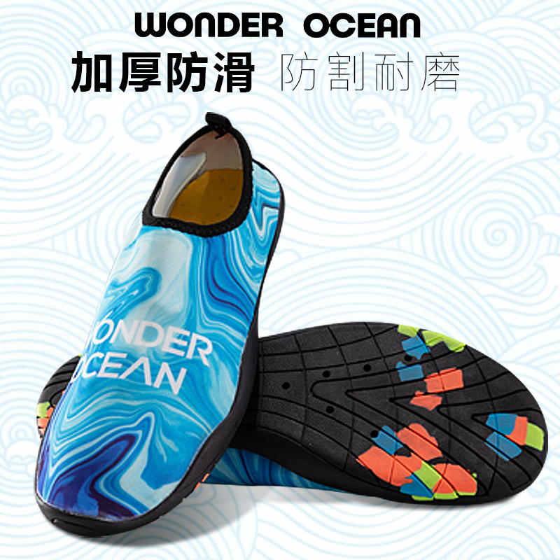 New Beach Shoes Couple Unisex Snorkeling Gear Seaside Swimming Retro Creek Outdoor Shoes Socks Quick Dry Soft Shoes