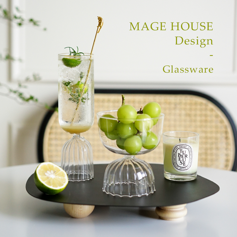 Export wine glass ice cream glass transparent champagne red wine dessert fruit salad bowl creative simplicity ins style