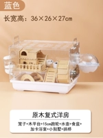 Клетка молотка акриловых бревен прозрачного дуплексного дома [белый]