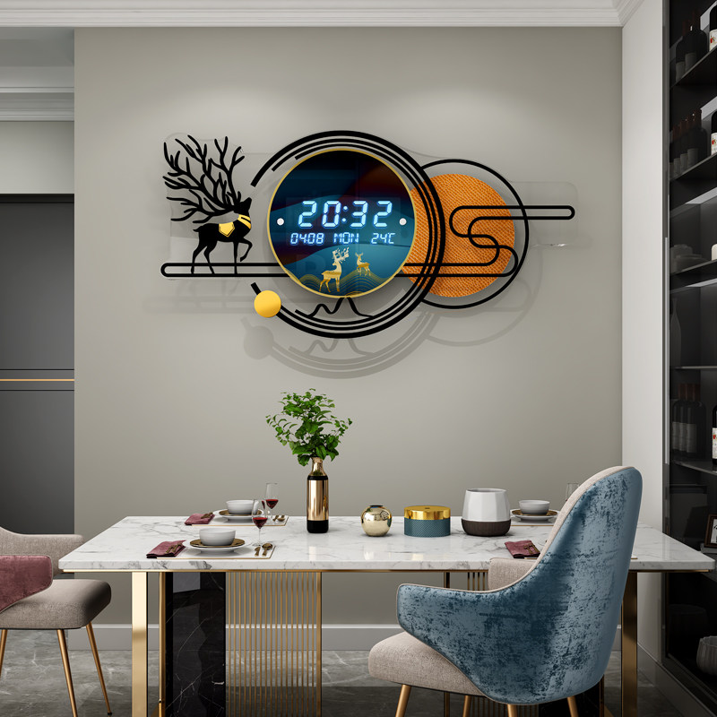 Light luxury watch hanging clock Living room Home Fashion Nets Red Decoration Modern Brief About 2021 New Dining Room Electronic Clock