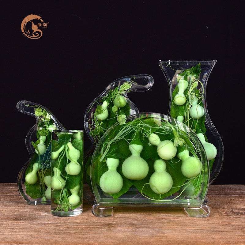 Green Natural Refreshing Gourd Pendulum Pieces Home Living Room Office Front Office Furnishing Ornament Creative Handicraft Gift