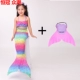 Children Tail Tail Princess Dress Dress Suit Set Set Girl Girl Nàng tiên cá - Đồ bơi trẻ em