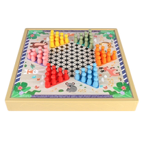 Échecs volants déchecs Cinq échecs-Go jouet de table déchecs multi-fonctions Jouer pour enfants