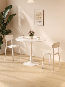 Tulip White Casual Coffee Tea Shop Conference Table