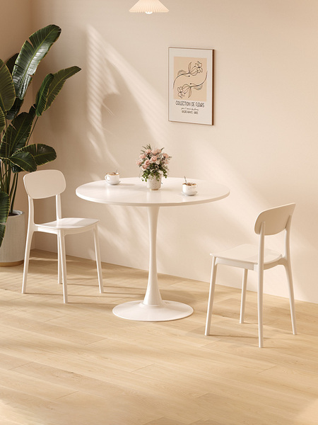 Tulip White Casual Coffee Tea Shop Conference Table
