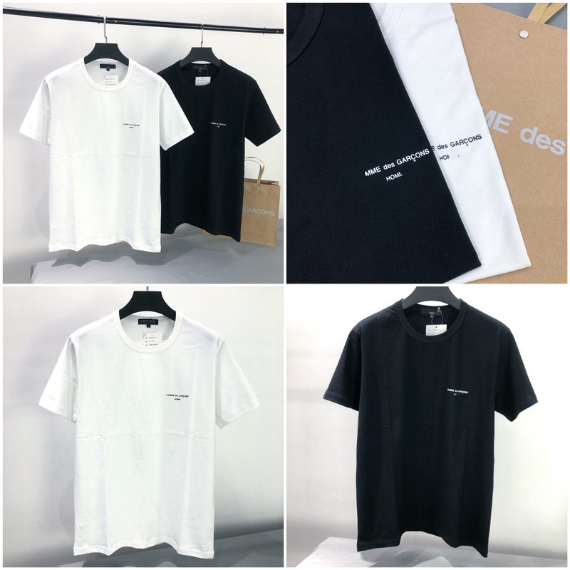 Japanese Style Hchcdg High Street Independent Cdg Letter Print Small Logo Homme Crew Neck Short Sleeve T-Shirt Casual Couple Wear