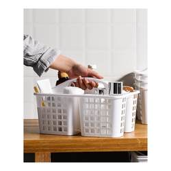Satchel Bath Basket Bathroom Woven Bath Basket Plastic Woven Blue Storage Bath Basket Shopping Basket Vegetable Basket Picnic Grocery Shopping