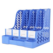 2 File rack full set of four-column folder full box storage bookshelf table student book stand Stationery Office