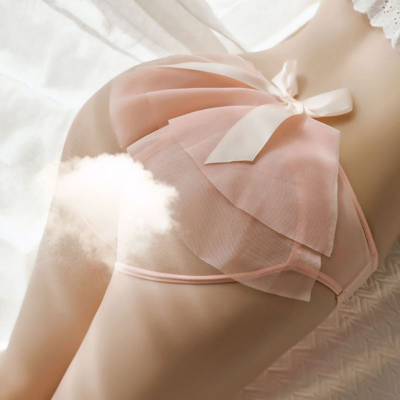 Sexy Briefs Female Summer Dew Hip panties Transparent Mesh Yarn Hollowed-free Pants Low Waist Women's Type Triangle Pants