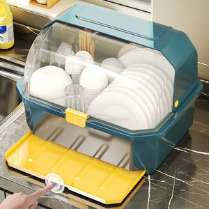 厨房沥水碗柜带盖放碗箱碗碟收纳架