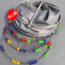 Black pit fish protection net weaving handmade strong horse line fishing net pocket special quick-drying rubberized fishing protection fish protection wild fishing