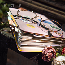 Autumn Knife Fish 2022 Calendar plans This schedule Efficiency Hand ledger This ultra-thick notebook minimalist university Students Day Retro Art Refinement Notepad Diary book This grid Handbooks This