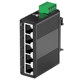 Hongya Vision 5-Port Gigabit Industrial-Grade Switch, Mini Non-Managed Din Rail Industrial-Grade Switch, Ethernet Switch, Network Cable Splitter, 4Kv Lightning Protection