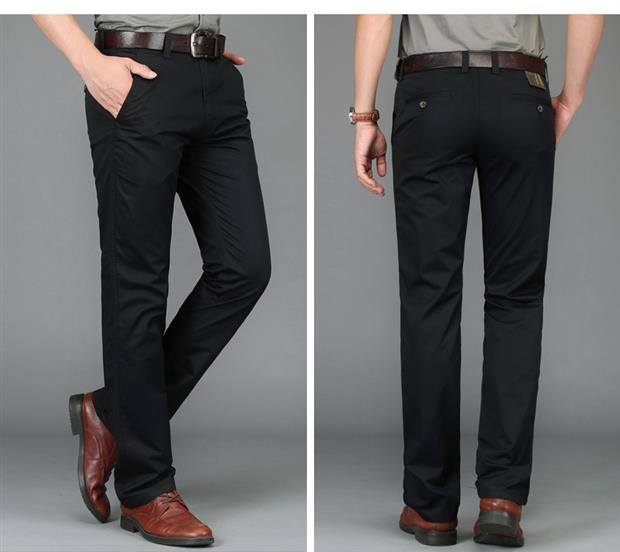 Quần nam cotton mùa xuân và quần thường - Quần quần ngố nam