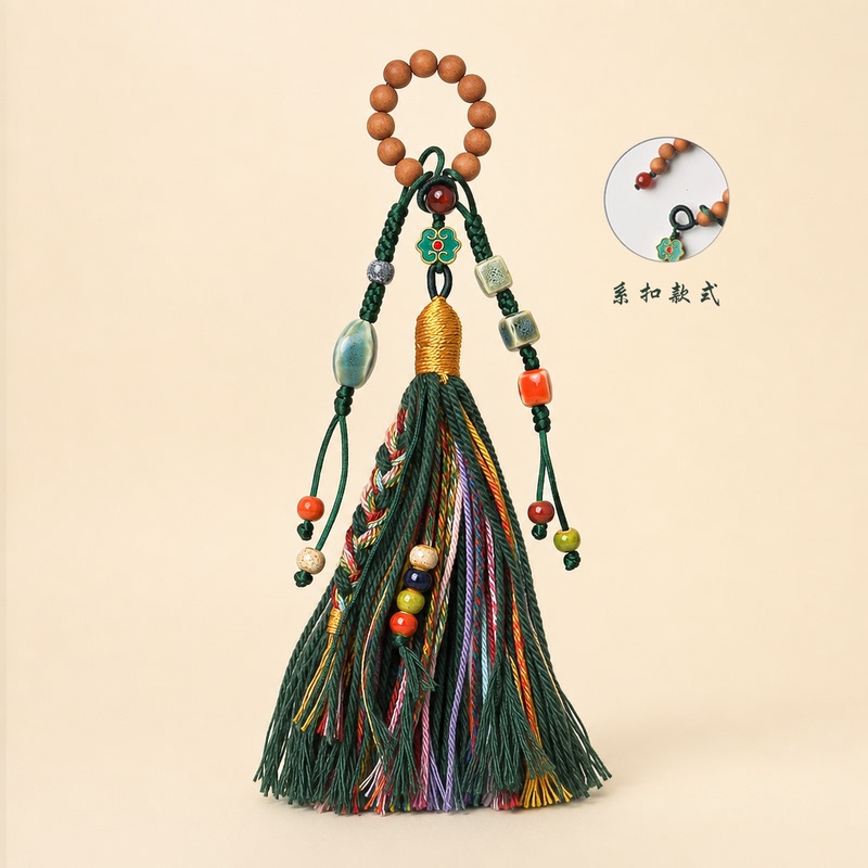 Tibetan-Style Tassel Keychain Handmade Pendant Tassel Fringe Phone Lanyard Bag Charm Hand-Woven Rope National Trend Small Pendant Tibetan-Style Tassel Keychain Handmade Pendant Tassel Fringe Phone Lanyard Bag Charm Hand-Woven Rope National Trend Small Pendant
